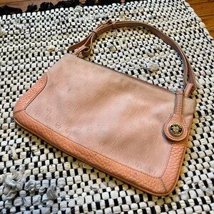 Dooney & Bourke Pebbled Leather Pink Monochromatic Mini Shoulder Handbag